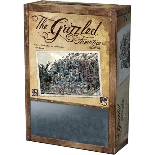 Εξώφυλλο του The Grizzled Armistice Edition με μινιατούρες στρατιωτών και χαρακώματα